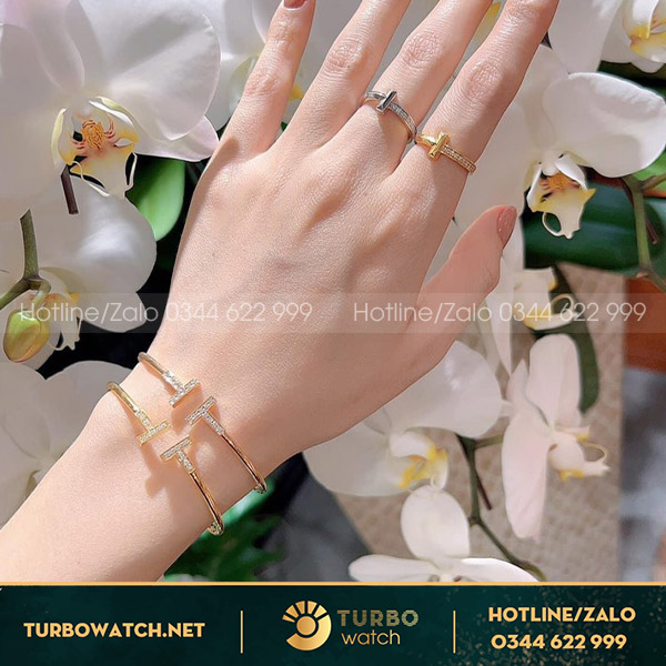 Lắc tay Tiffany & Co chế tác vàng 18k Nhập Hong Kong