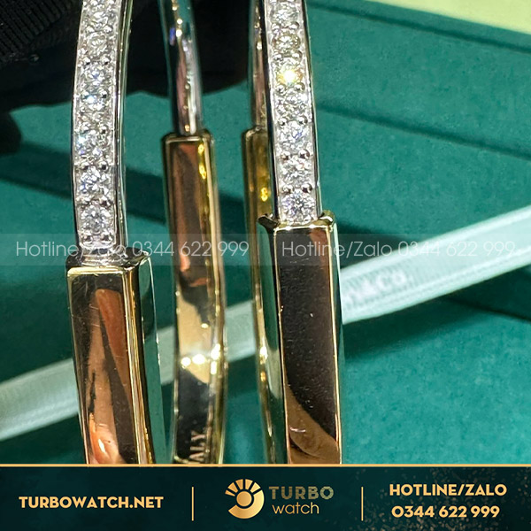 Lắc Tay Tiffany & Co Chế tác vàng nhập 18k HongKong,kim cương thiên nhiên