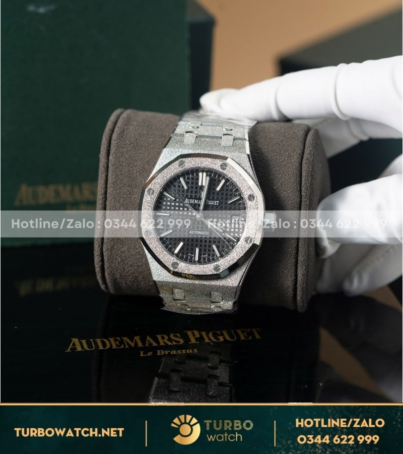 Audemars Piguet 15454 Fosted gold mặt số đen trải tia 37mm