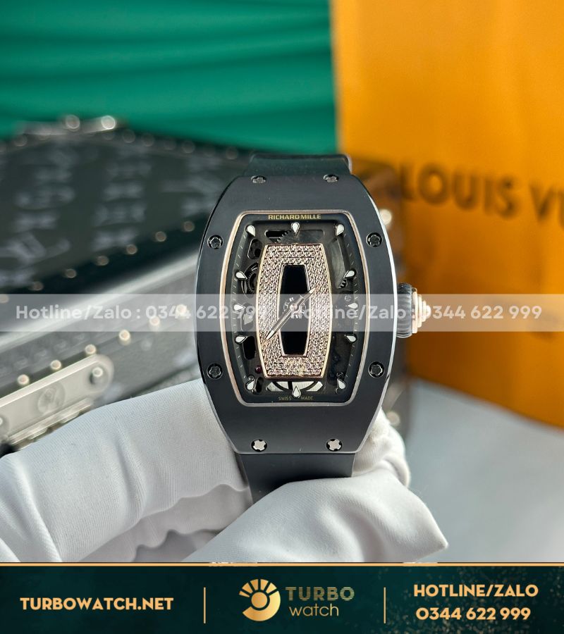 Đồng hồ nữ Richard mille RM 07-01 black carbon fake