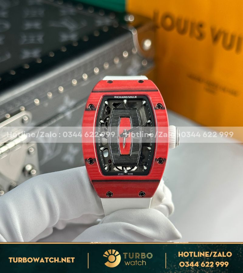 Đồng hồ nữ Richard mille RM 07-01 red carbon replica 1:1