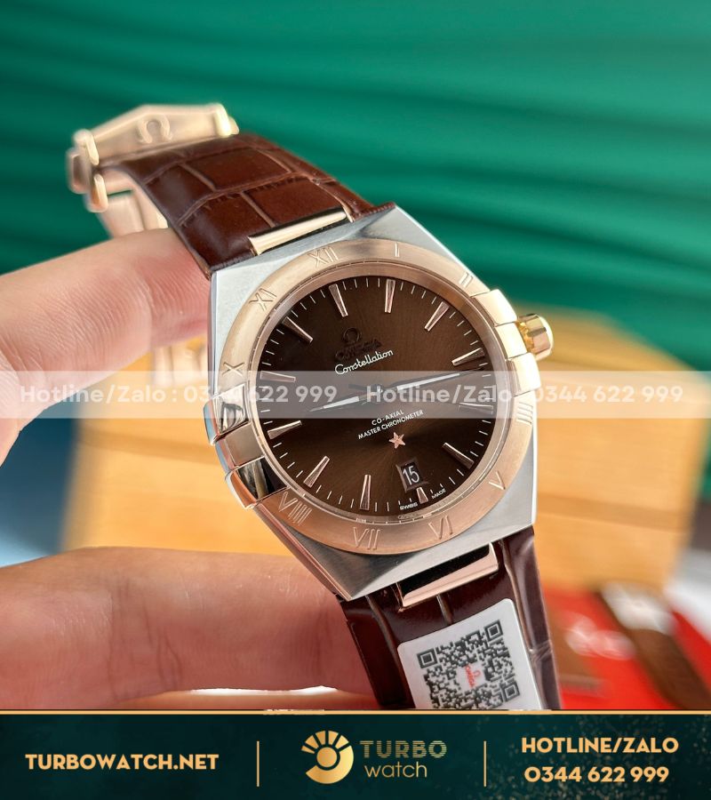 Đồng hồ Omega Constellation demi vàng hồng