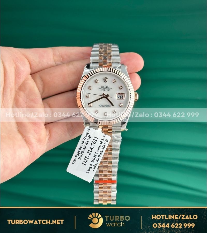 Đồng hồ Rolex Datejust 126331 bọc vàng 18k mặt khảm trai