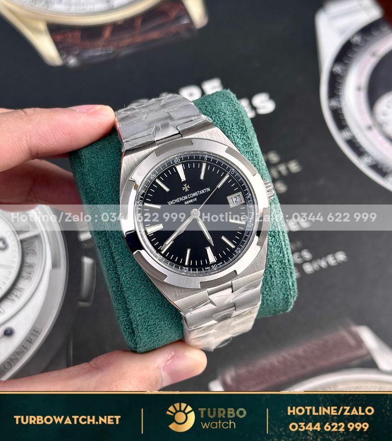 Đồng hồ Vacheron Constantin Overseas 4500V mặt đen fake 1:1