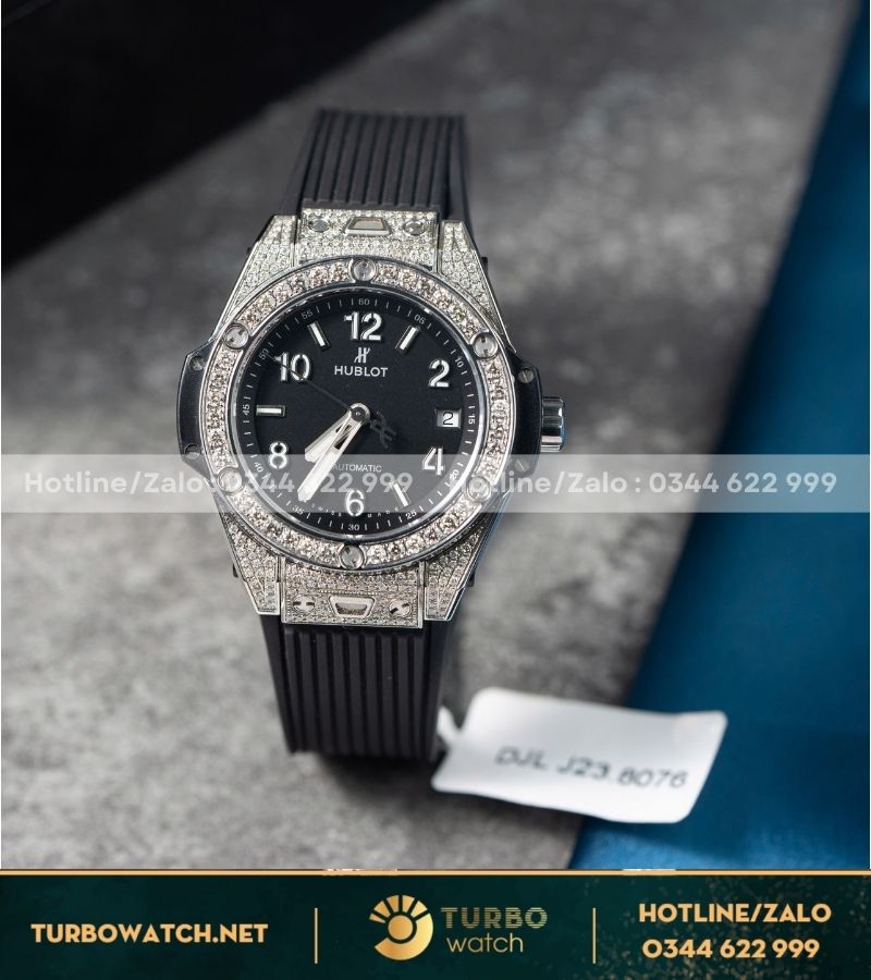 Hublot Bigbang One Click Steel Pave 39mm Black độ kim cương thiên nhiên