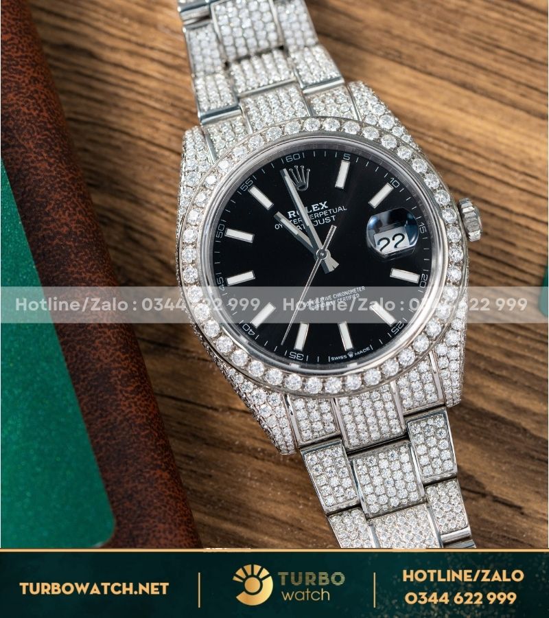 Rolex Datejust 41mm 126334 Full moissanite tuyển chọn