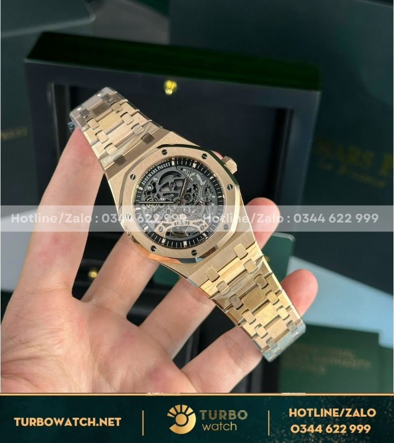 Đồng hồ Audemars Piguet Royal Oak 15407 Skeleton Dial size 41mm máy cal3132 APS Factory