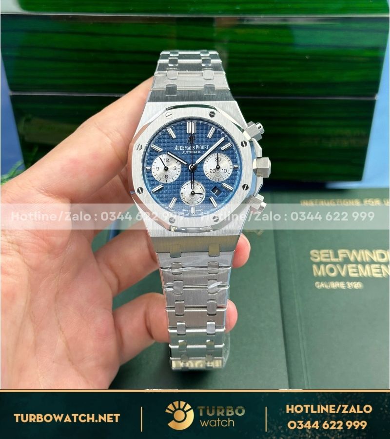 Đồng hồ Audemars Piguet Royal Oak Chrono 26331 blue dial replica