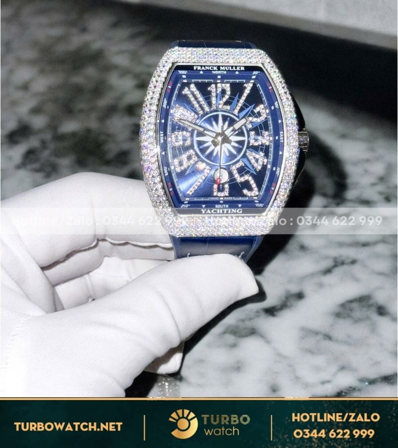 Đồng hồ Franck Muller độ full kim cương moissanite