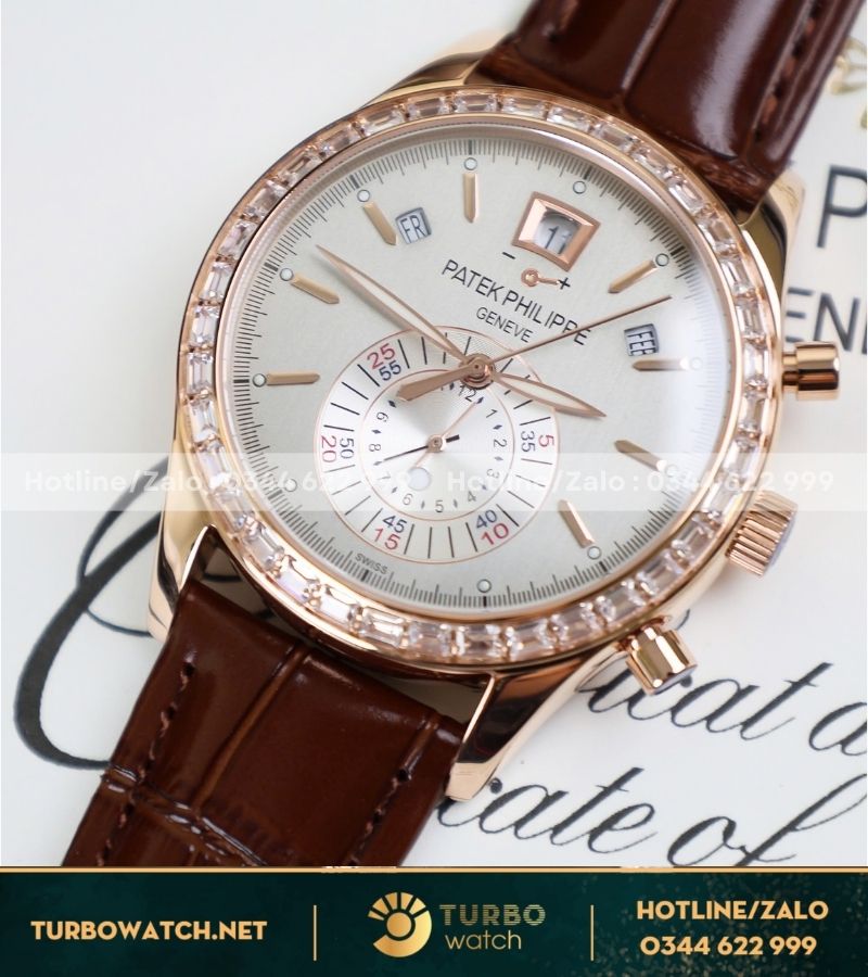 Đồng hồ Patek Philippe Annual Calendar 5961R-001 Chronograph White Dial replica