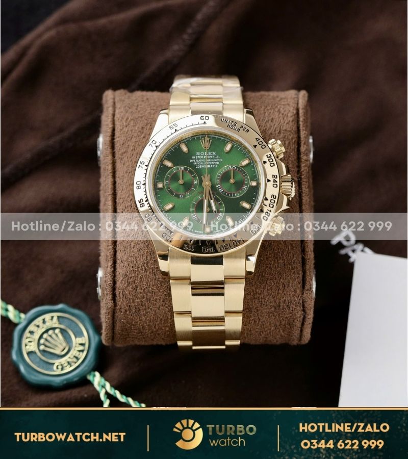 Đồng Hồ Rolex Cosmograph Daytona 116508 loki green dial chế tác vàng khối