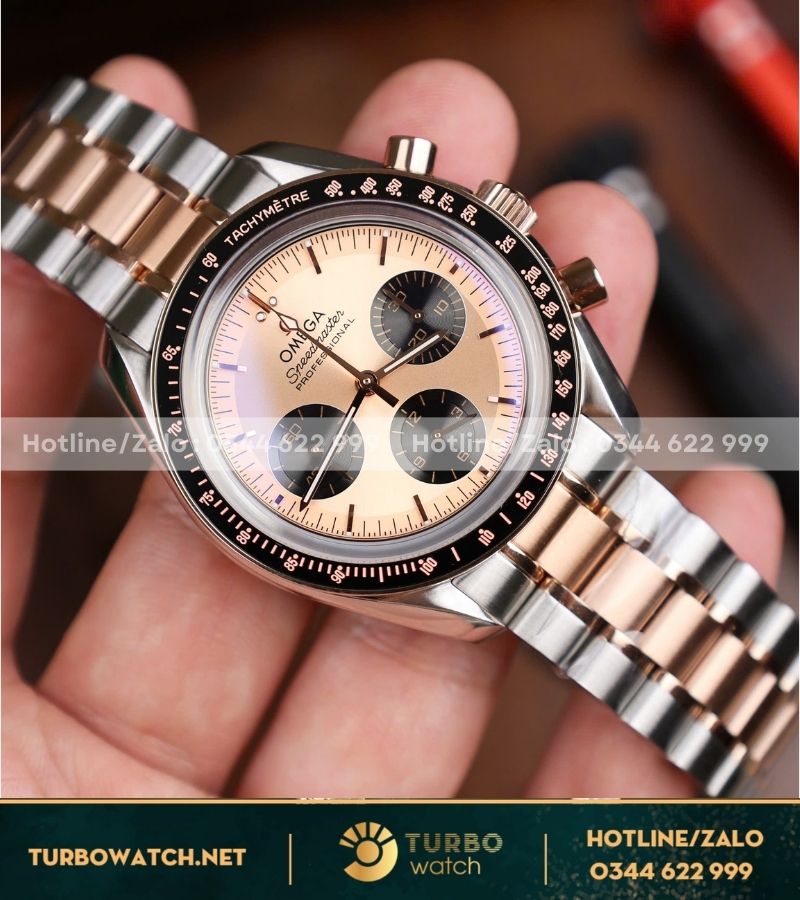 Omega MoonWatch SpeedMaster mặt số cá hồi