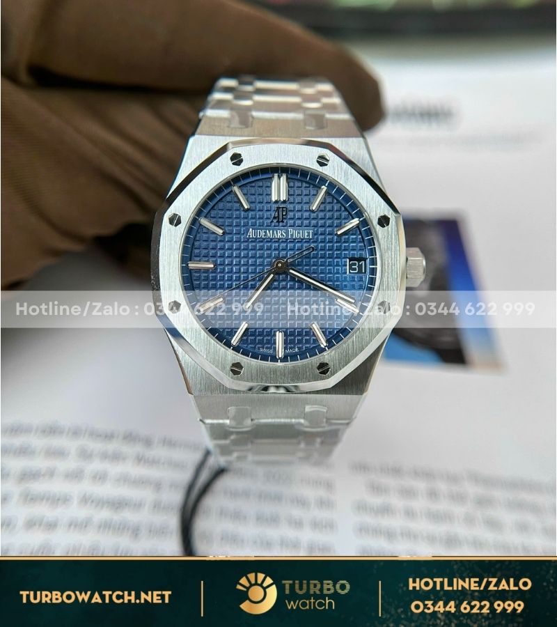 Audemars Piguet Royal Oak 15500 blue dial Máy super clone cal4302 