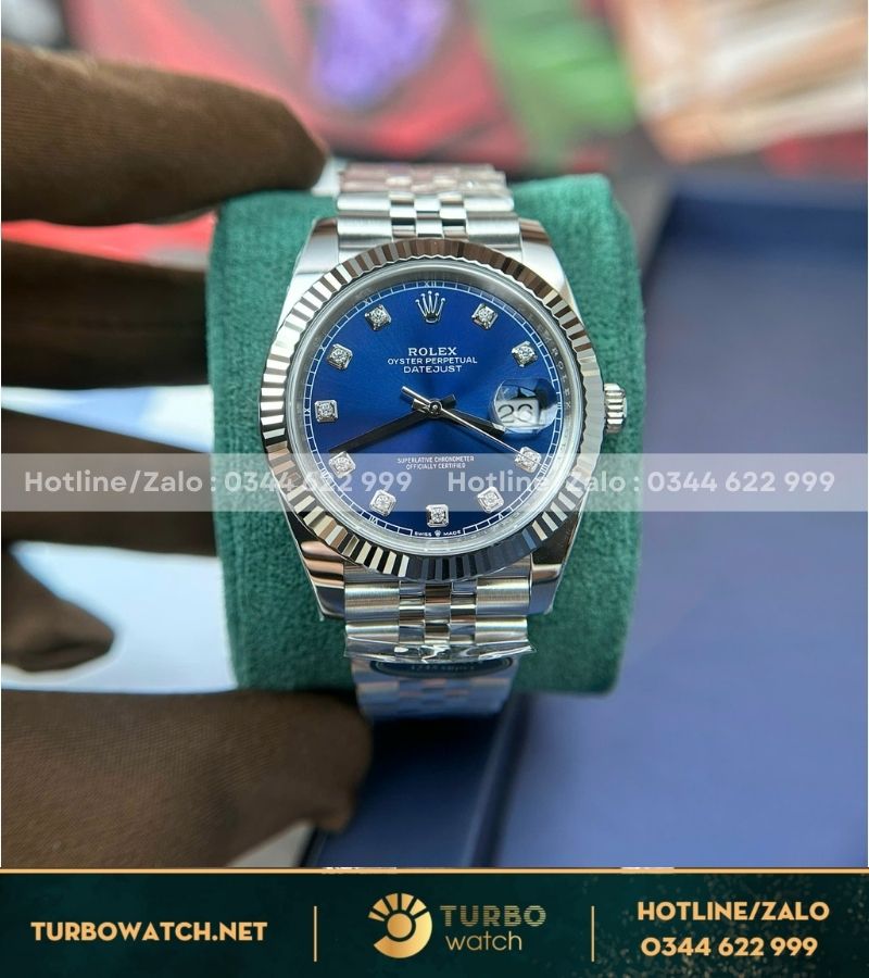 Rolex datejust 41mm blue dial clean factory