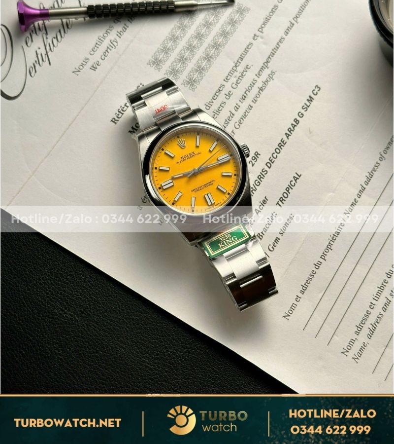 Rolex Oyster Perpetual size 41mm orange dial cal3230