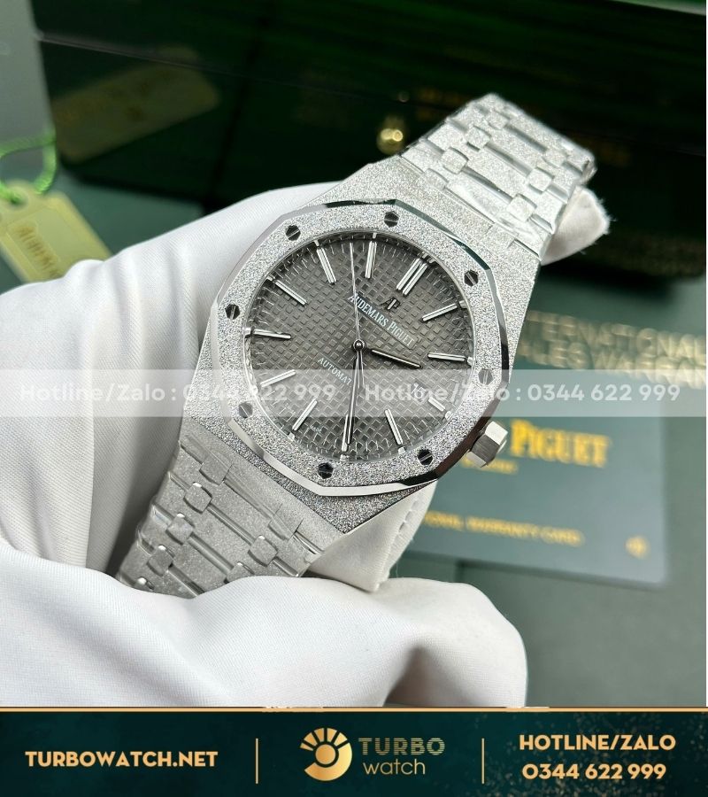 Audemars Piguet Royal Oak 15410 Frosted gray dial fake 41mm cal.3120 super clone 9.8mm