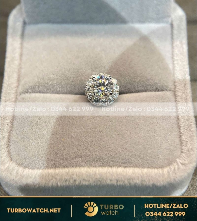 Bông tai thiết kế vàng 10k,kim moissanite T011