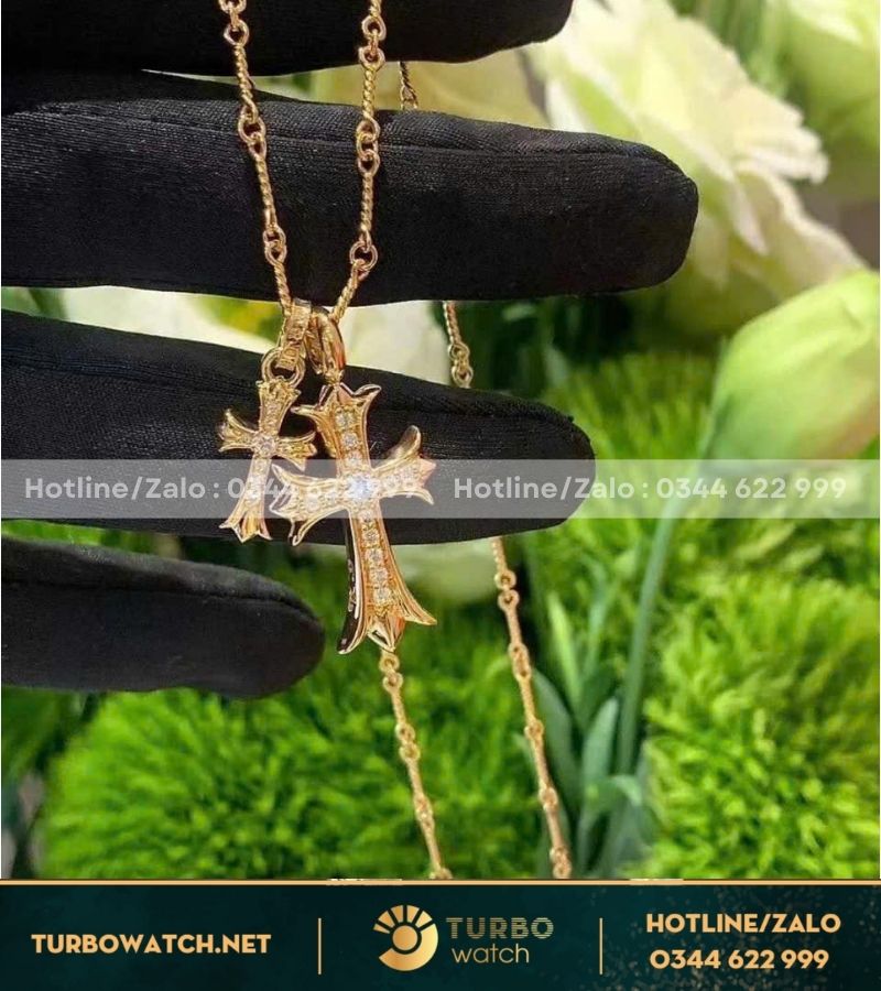 Dây chuyền nam thánh giá chế tác vàng 18k,kim thiên nhiên DC027