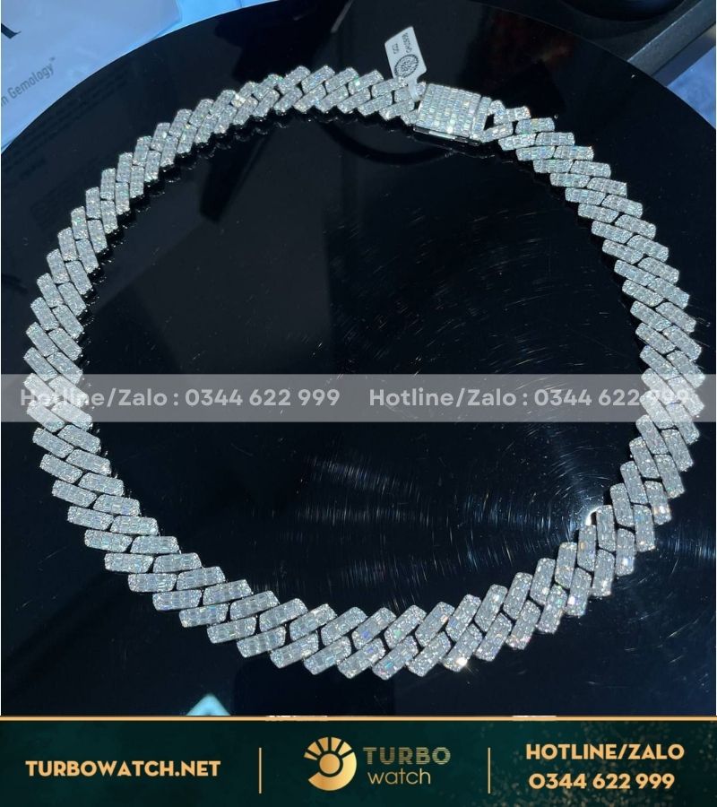 Dây chuyền nam vàng 10k,kim moissanite DC003