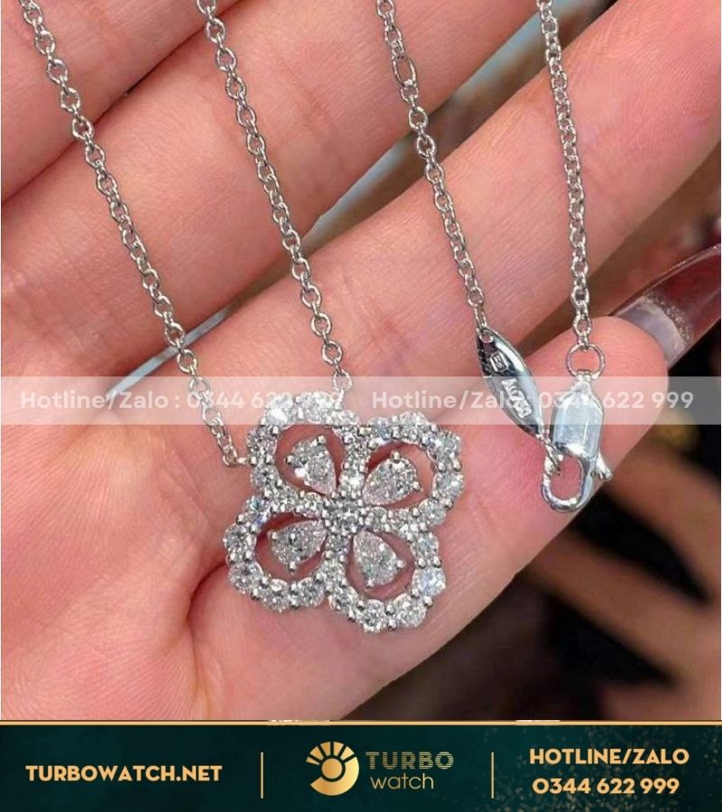 Dây chuyền nữ chế tác vàng 10k,kim moissanite DC012