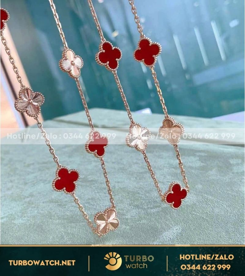 Dây chuyền Vancleef chế tác hongkong vàng 18k,đã tự nhiên DC014