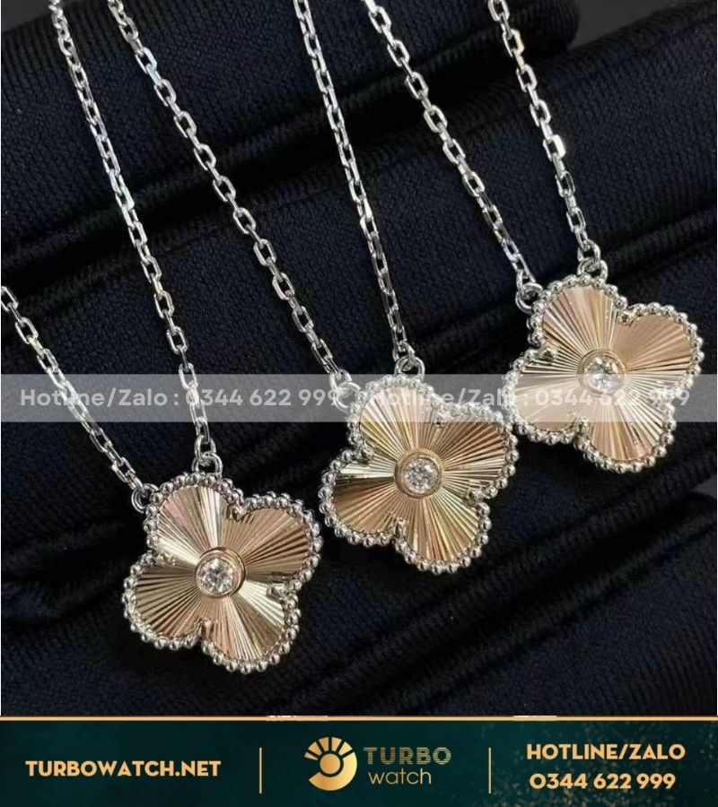 Dây chuyền Vancleef chế tác vàng 18k,kim thiên nhiên DC011