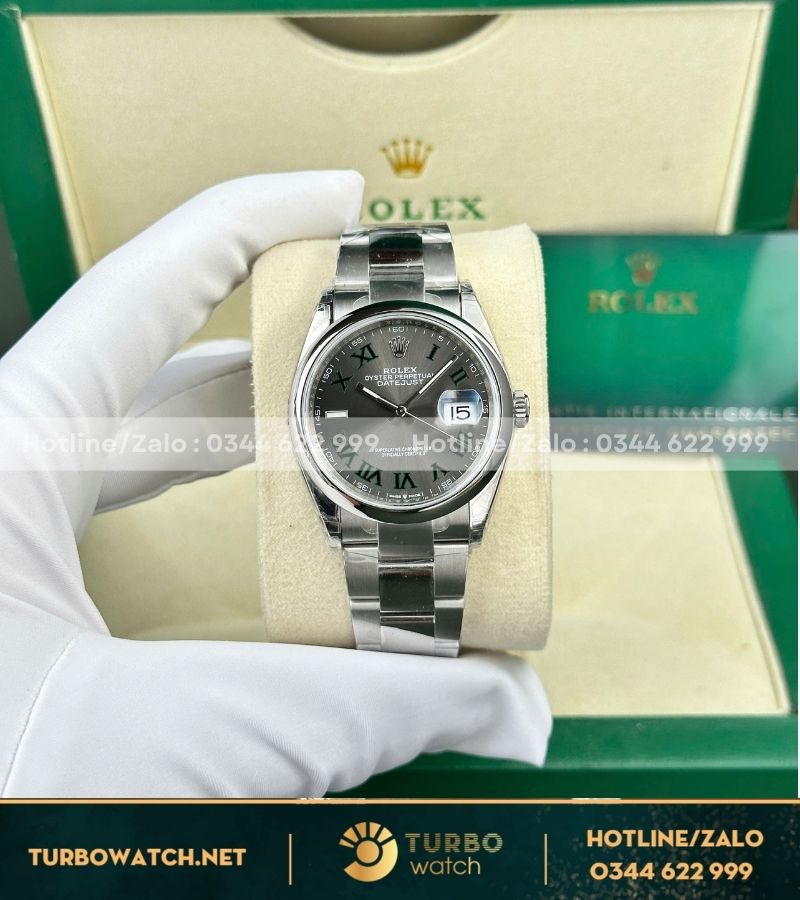 Đồng hồ rolex 36mm 126200 mặt số wimbledon dây oyster nhà máy vs