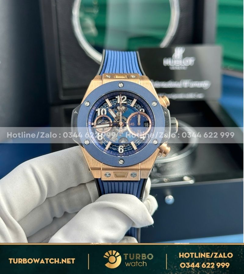 Hublot Big Bang Unico king gold blue ceramic Replica