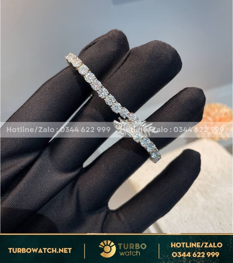 Lắc tay chế tác vàng 10k,kim moissanite L001