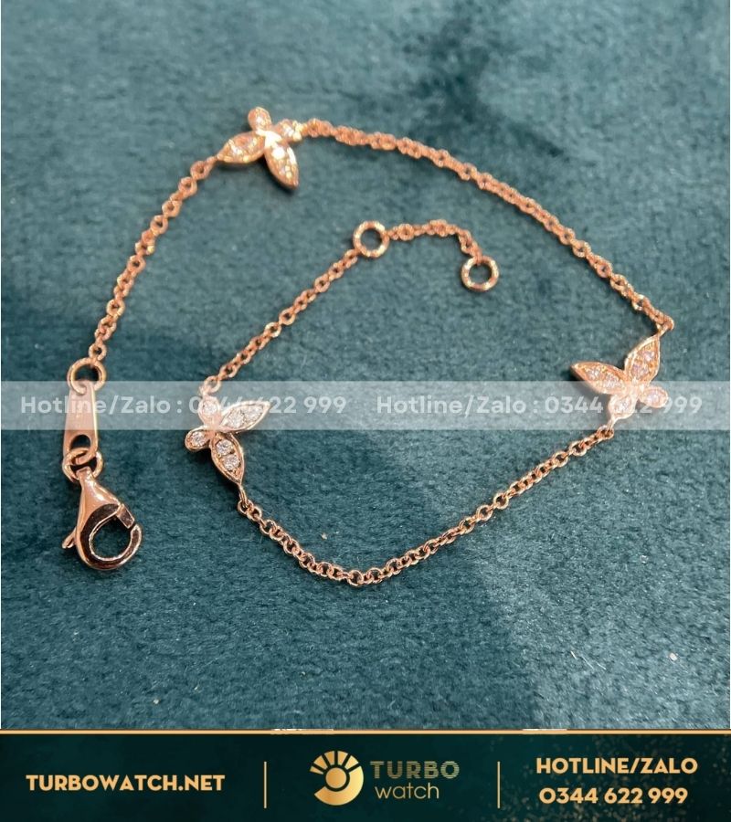 Lắc tay nữ chế tác vàng 18k,kim thiên nhiên L005