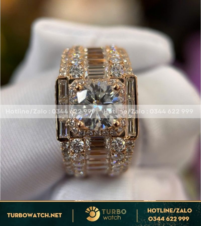 Nhẫn nam chế tác vàng 10k,kim moissanite N092