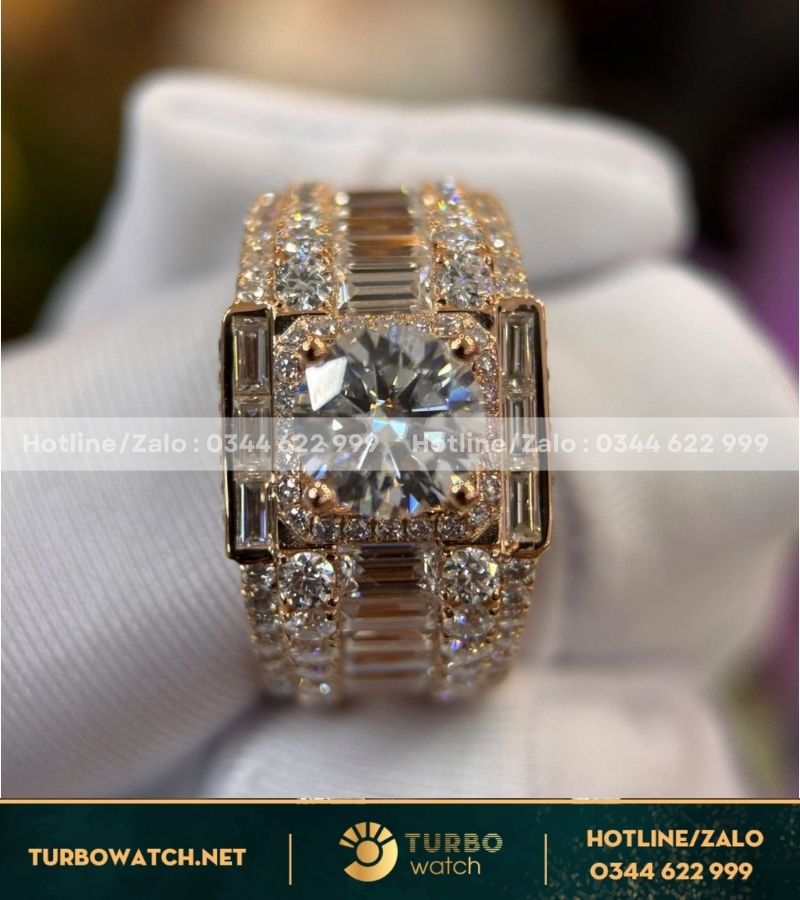 Nhẫn nam chế tác vàng 14k,kim moissanite N026