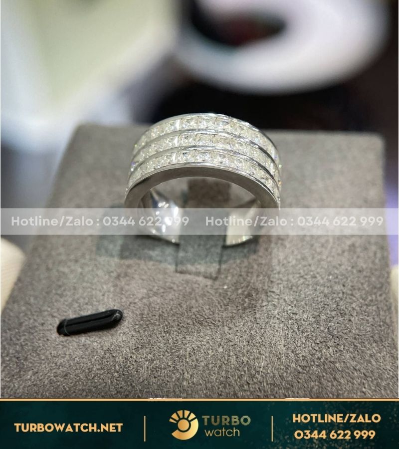 Nhẫn nam chế tác vàng 18k,kim moissanite N038