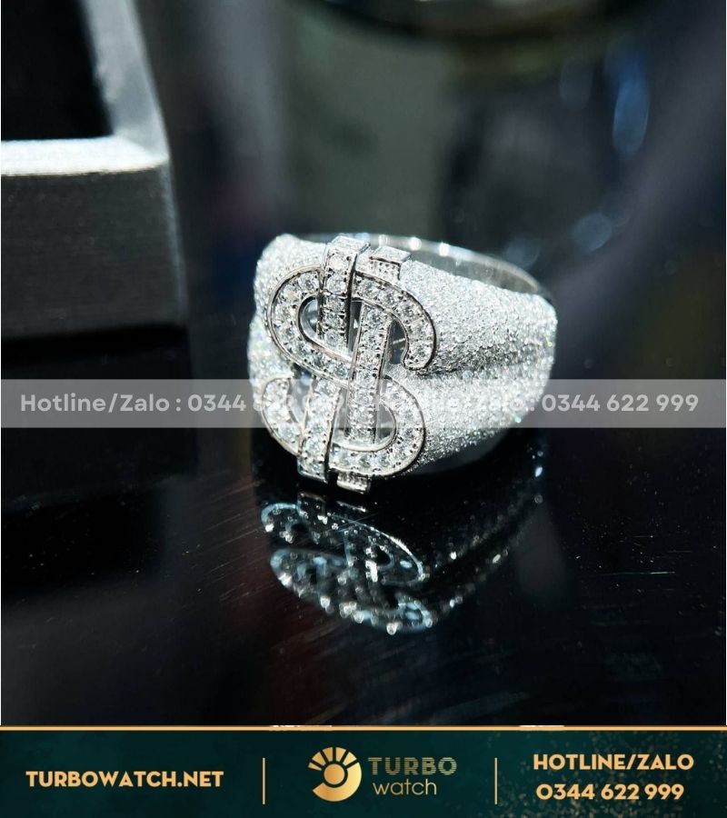 Nhẫn nam thiết kế vàng 10k,moissanite N002