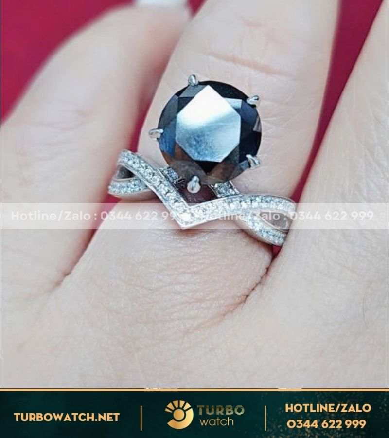 Nhẫn nữ chế tác vàng 10k,kim moissanite N050