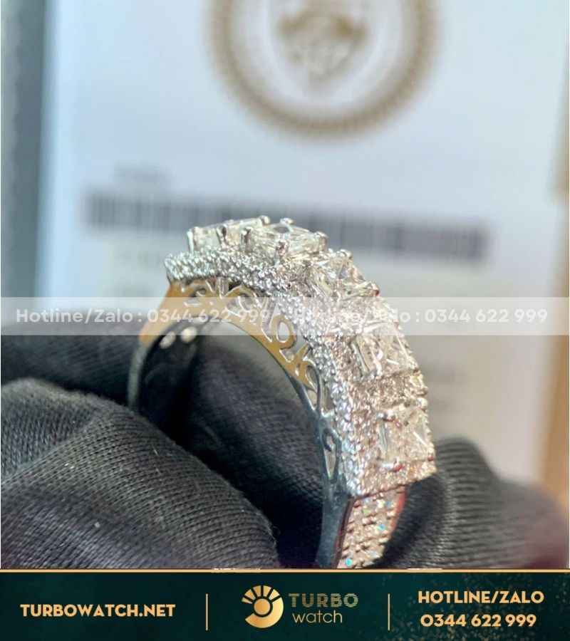 Nhẫn nữ chế tác vàng 10k,kim moissanite N059