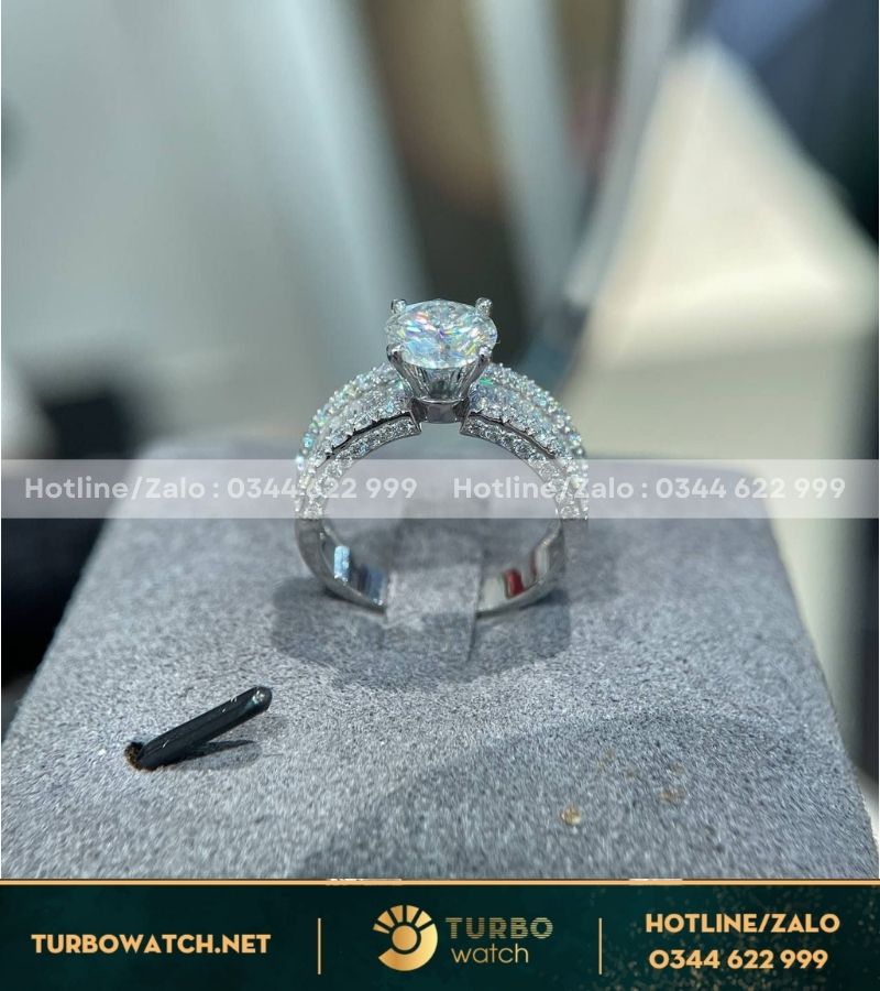 Nhẫn nữ thiết kế vàng 14k,kim moissanite N010