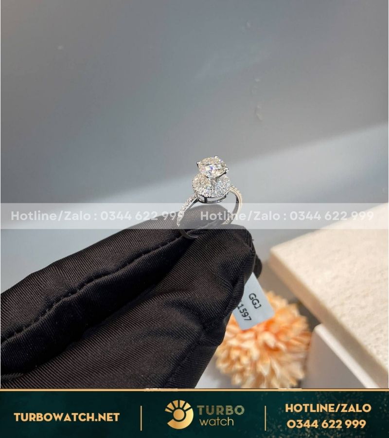 Nhẫn nữ vàng 10k,kim moissanite N009