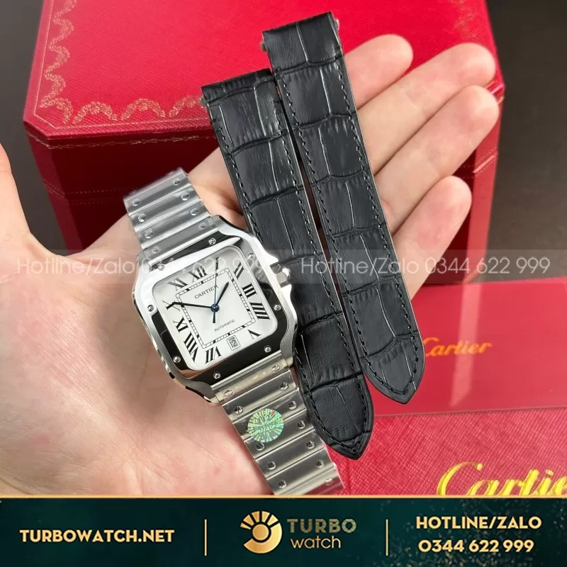 Bộ Sưu Tập Đồng Hồ Cartier Rep 11 Santos WSSA0061 BVF 39.8mm