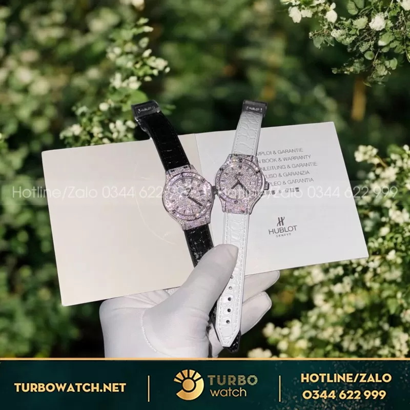 Bộ Sưu Tập Đồng Hồ Hublot Classic Fusion Rep 11 Đính Kim Cương Moissanite 33mm