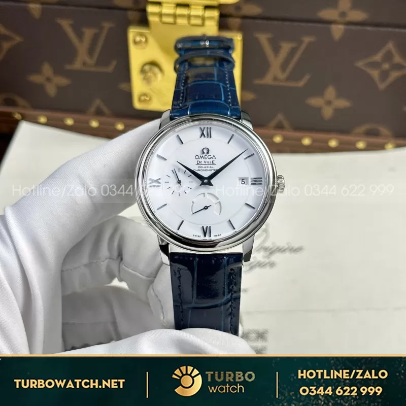 Bộ Sưu Tập Đồng Hồ Omega De Ville Prestige Power Reserve Rep 1 1 Dây Da 39.5mm