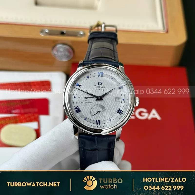 Bộ Sưu Tập Đồng Hồ Omega De Ville Prestige Power Reserve Rep 11 Dây Da 39.5mm