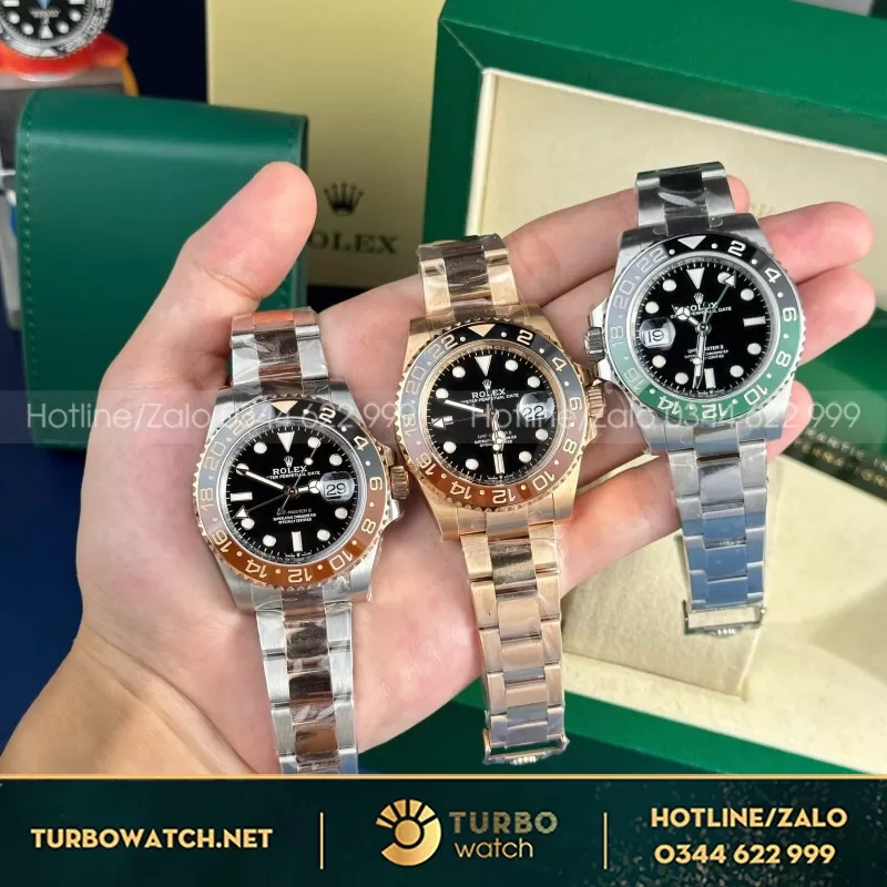 Bộ Sưu Tập Đồng Hồ Rolex Pepsi GMT-Master II 126710blro Replica 11 Dây Oyster Nhà Máy Clean V3 40mm
