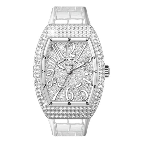 Chiếc đồng hồ Franck Muller Vanguard V32 White full Diamond