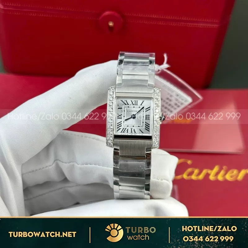 Đồng hồ Cartier Tank Francaise Ladies small model— size 21.2mm x 25.7mm— máy Pin Quartz Ronda Thuỵ Sỹ— M1 Factory