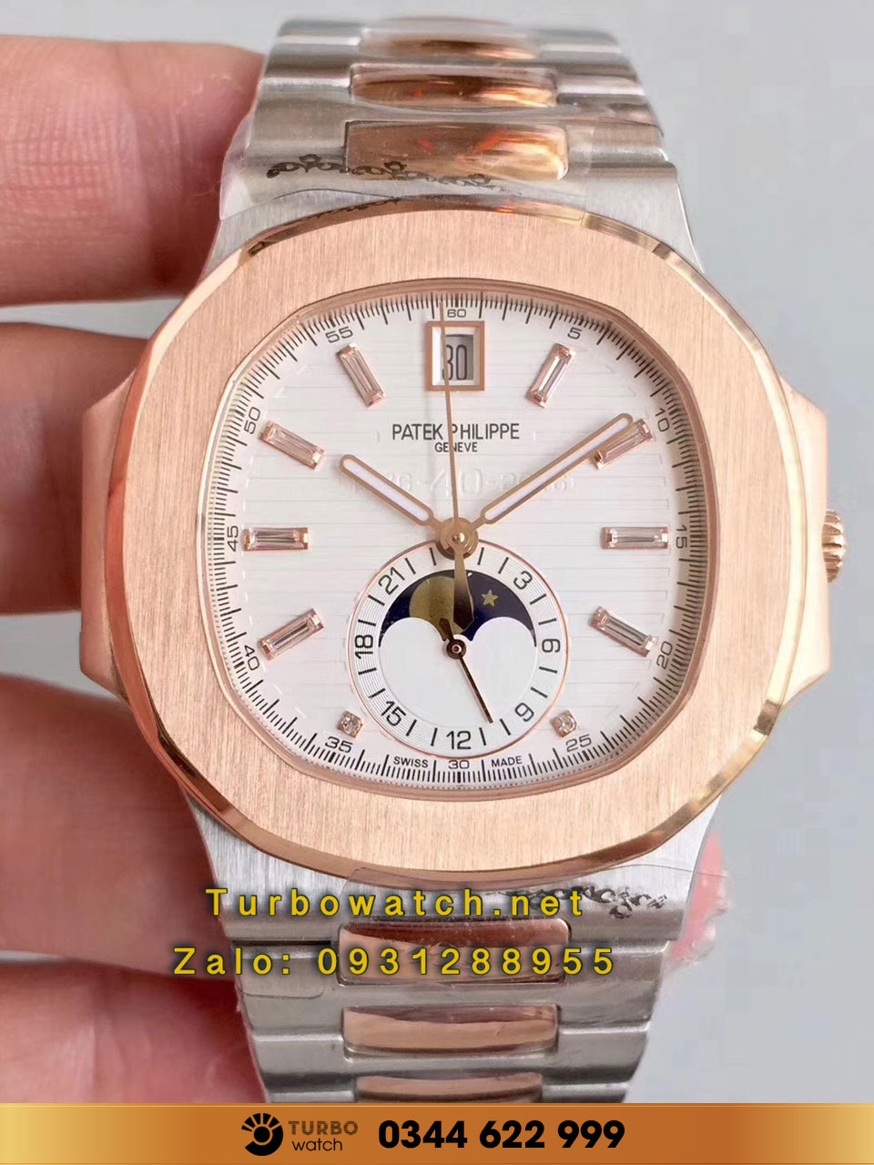 Chiêm ngưỡng đồng hồ Patek Philippe Nautilus 5726 white fake 1:1 siêu cấp tinh tế