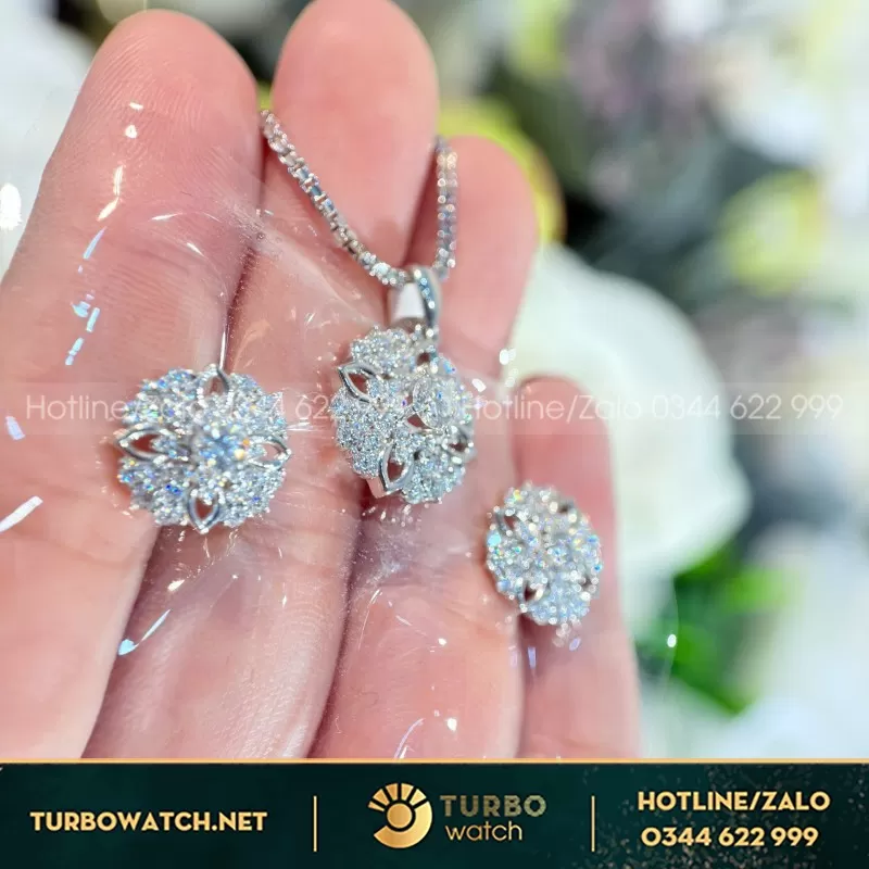 Dây Chuyền-Hoa Tai Lady Full Lab Diamond