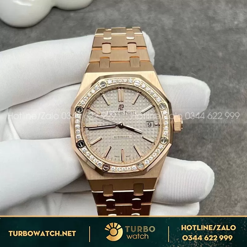 Đồng Hồ Audemars Piguet 154510 Chết Tác Vàng Hồng 18k Kim Cương Thiên Nhiên 37mm