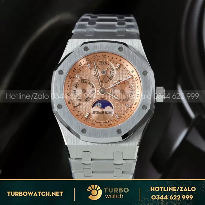 Đồng Hồ Audemars Piguet 26574 Replica Cao Cấp Mặt Cá Hồi Dây Kim Loại 41mm