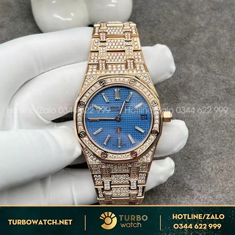 Đồng Hồ Audemars Piguet Jumbo Extra Thin 15202 Chế Tác Vàng 18k Kim Cương Thiên Nhiên 39mm